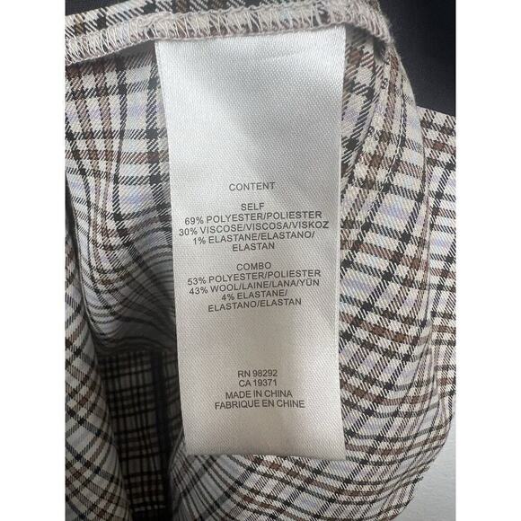 Tibi Sana Color Block Plaid Shift Dress Size 8 Dark Academia Asymmetric - Picture 5 of 6